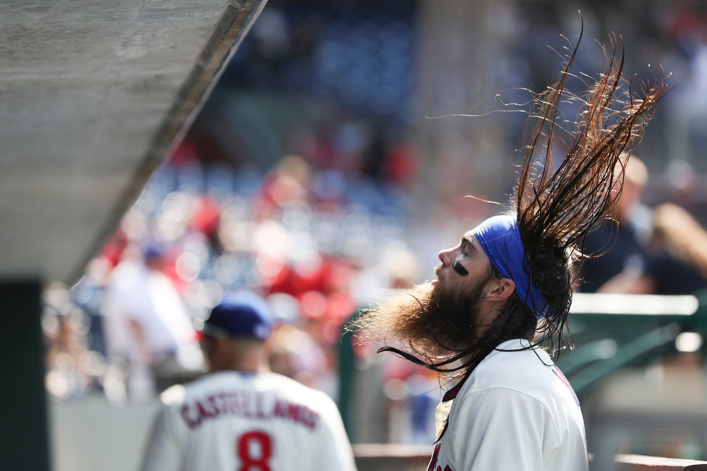 How new Phillies pitcher Michael Lorenzen sparked Brandon Marsh's trend of  pouring water on his head