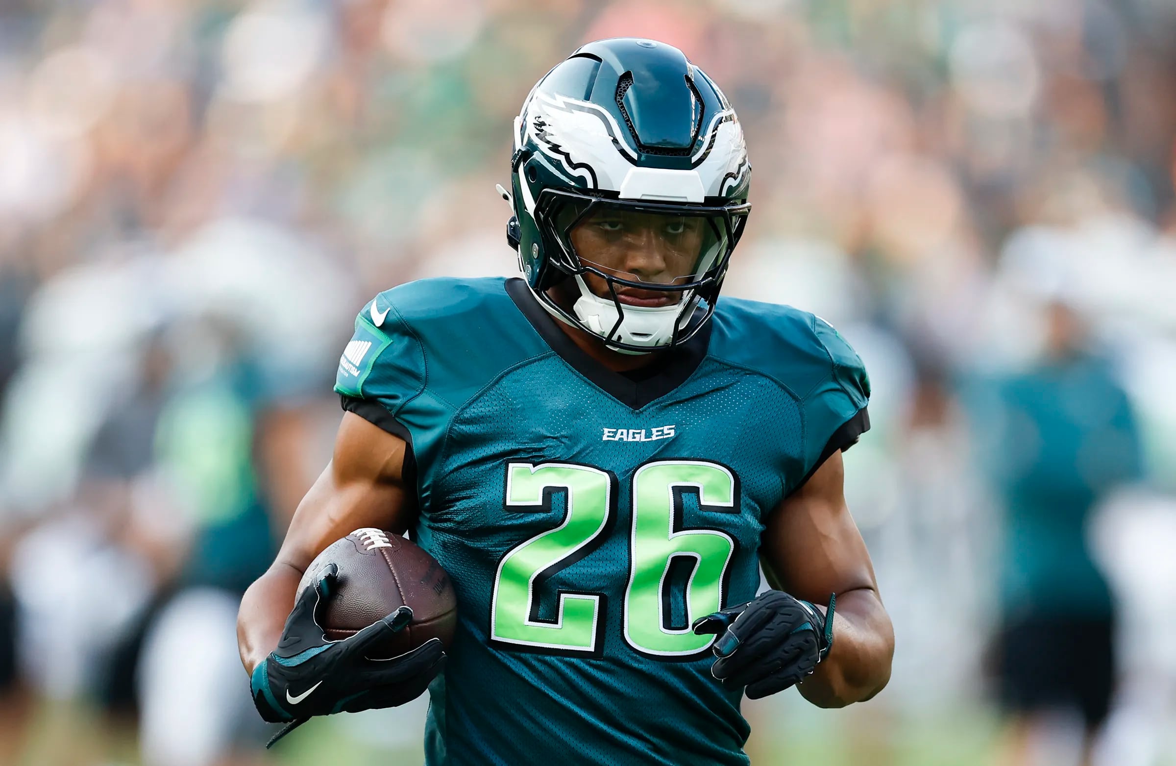 Eagles running back Saquon Barkley is he Eagles’ most high-profile offseason addition.