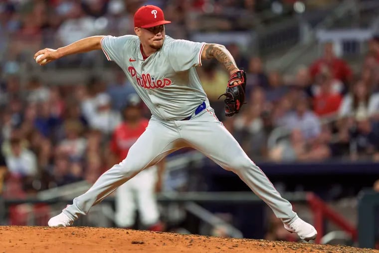 Phillies reliever Orion Kerkering was sharp in a scoreless eighth inning Wednesday night.