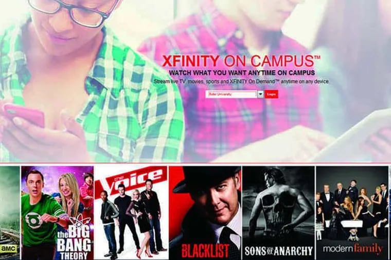 Xfinity on Campus streams content onto various devices using WiFi.