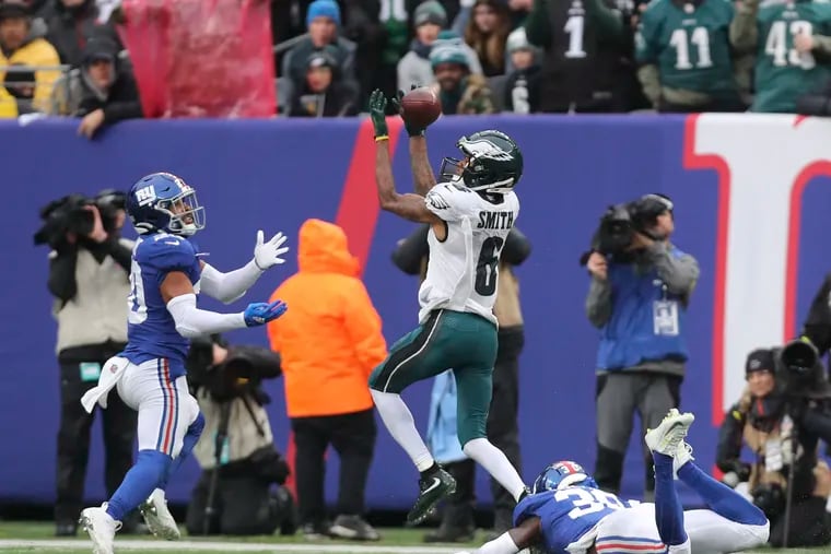 DeVonta Smith and A.J. Brown score TDs as the Eagles are dominating the  Giants