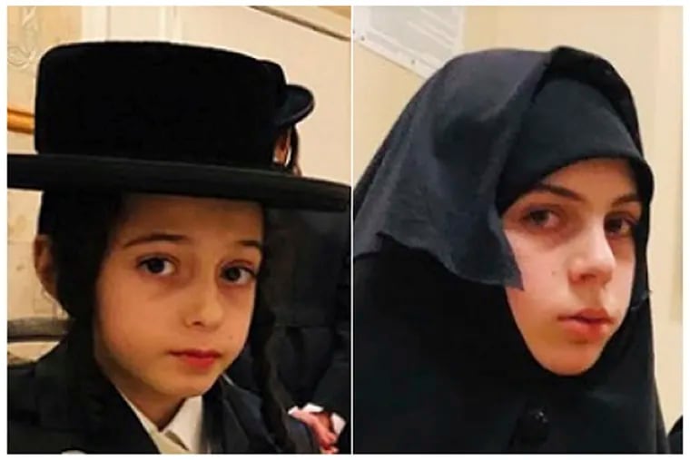 This combination of two undated photos provided by the New York State Police shows Chaim Teller, 12, left, and his sister Yante Teller, 14. The FBI has arrested Aron Rosner of New York on charges accusing him of providing financial assistance to members of the religious group Lev Tahor in an international abduction scheme. The FBI said in court filings that the children were kidnapped Dec. 8, 2018, from their home in upstate New York and taken out of the country. The court filings say the boy was spotted with Lev Tahor members at a hotel in Mexico City days after the kidnapping. The whereabouts of the children was not clear Thursday. (New York State Police via AP)