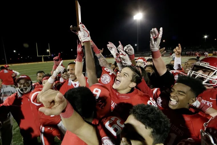 Paulsboro celebrates after beating  Penns Grove to capture the South Jersey Group 1 championship