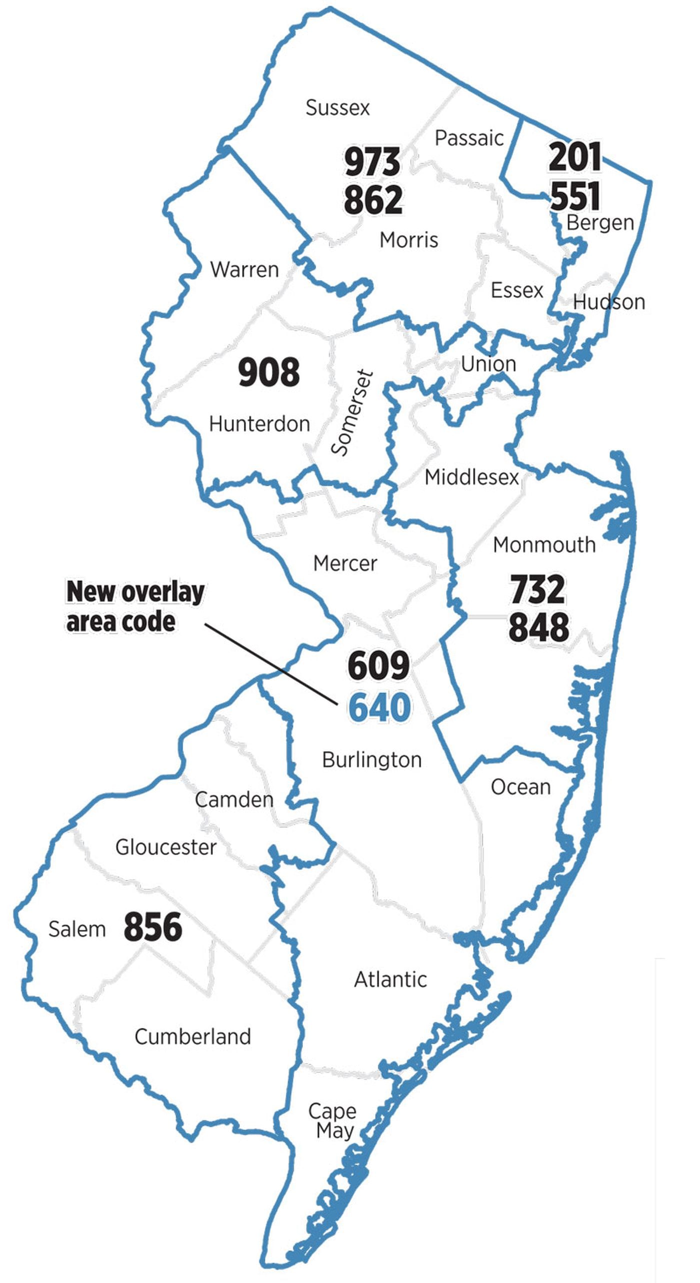 908 area code map Get Ready For South Jersey S Newest Area Code 908 area code map