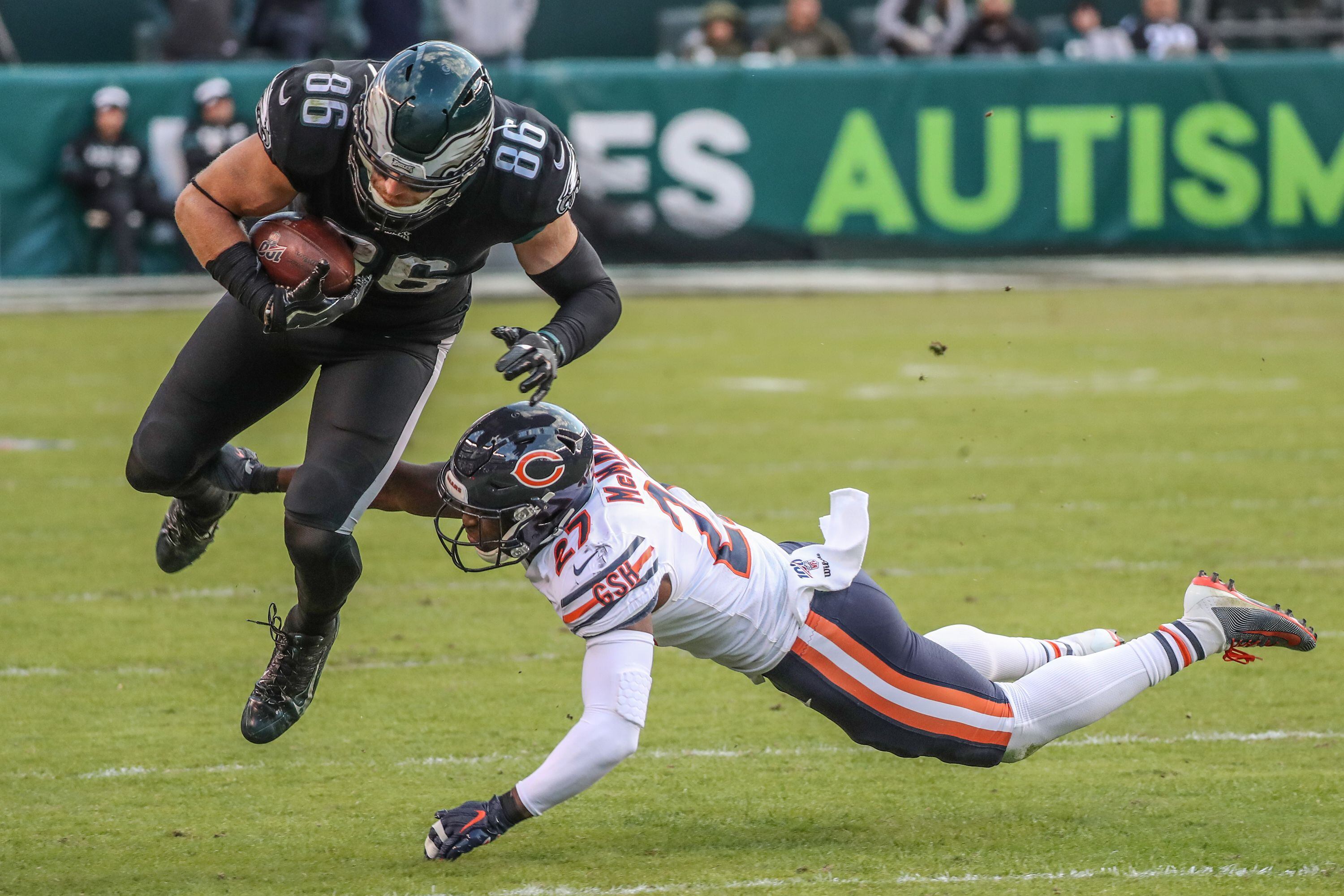 Eagles' Mack Hollins and Bears' Mitchell Trubisky are friends who