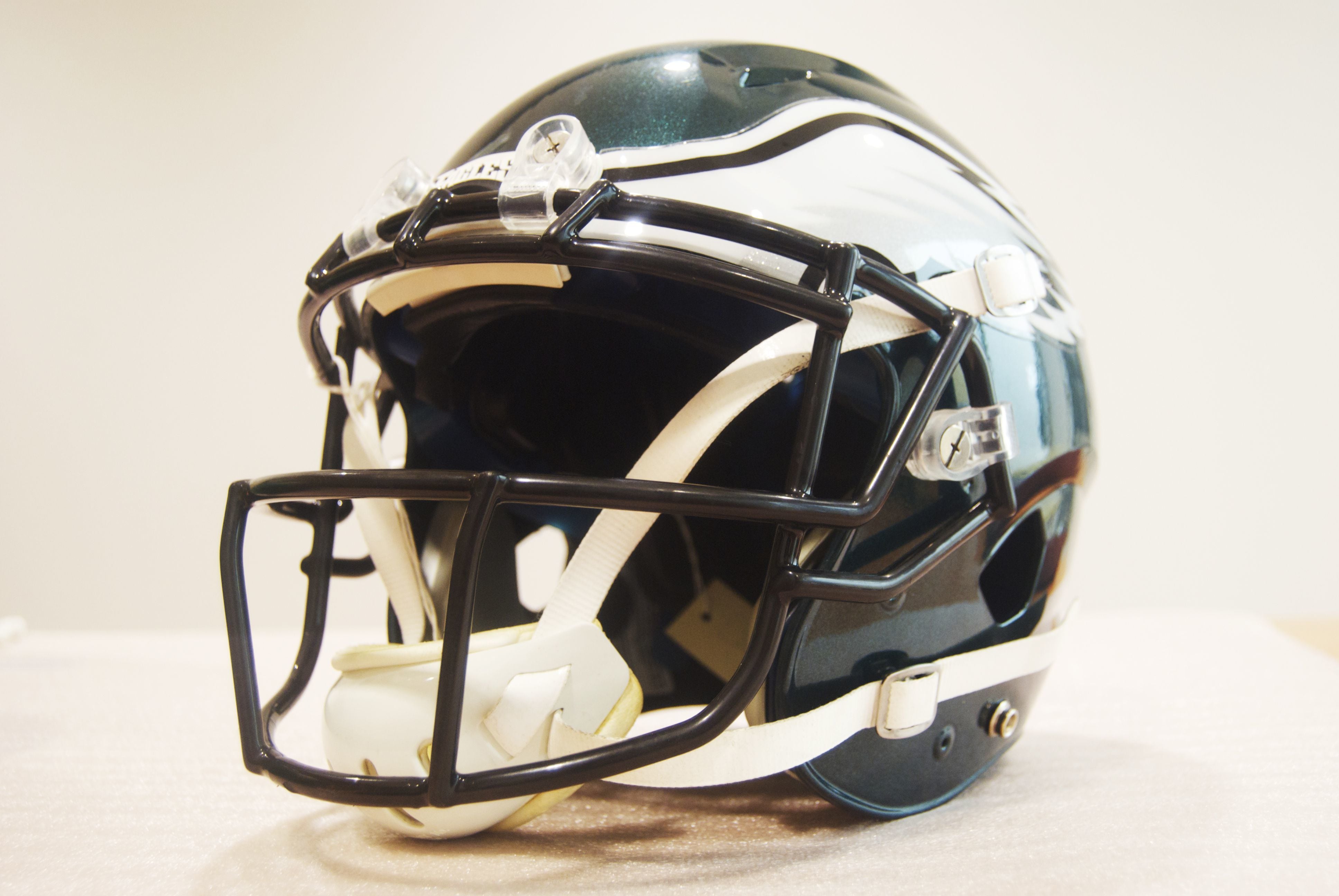 Los Angeles Rams CUSTOM Concept Matte White Metallic Black Mini Football  Helmet