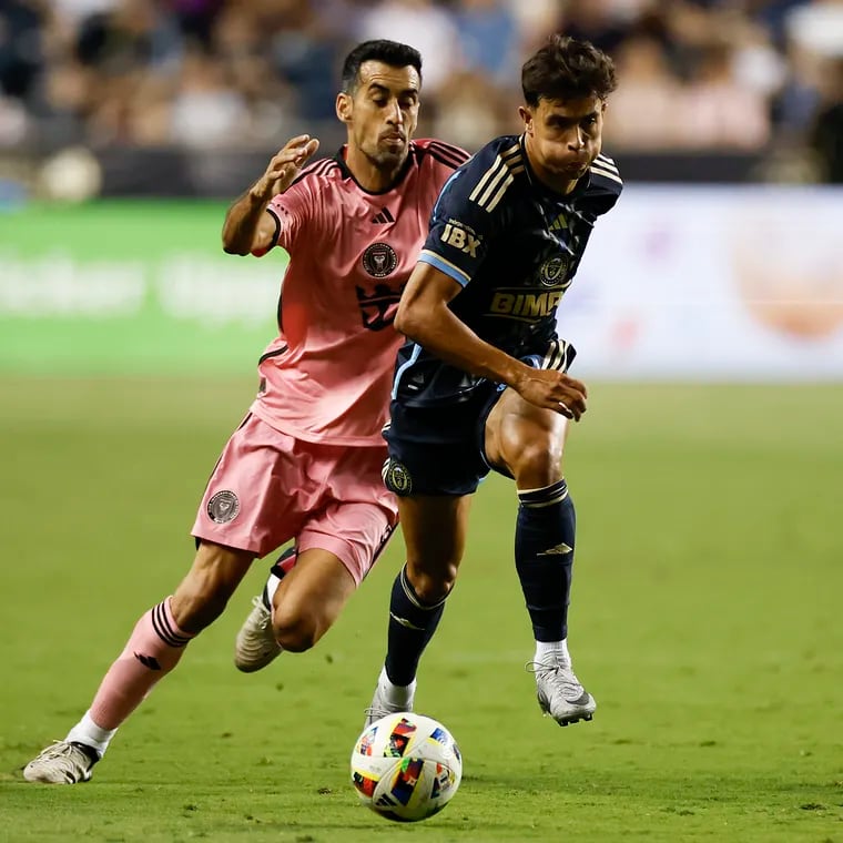 Inter Miami's Sergio Busquets (left) is an All-Star this year, but no one from the Union is.