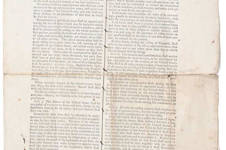 A rare printed and signed copy of the U.S. Constitution was discovered at a North Carolina farm.