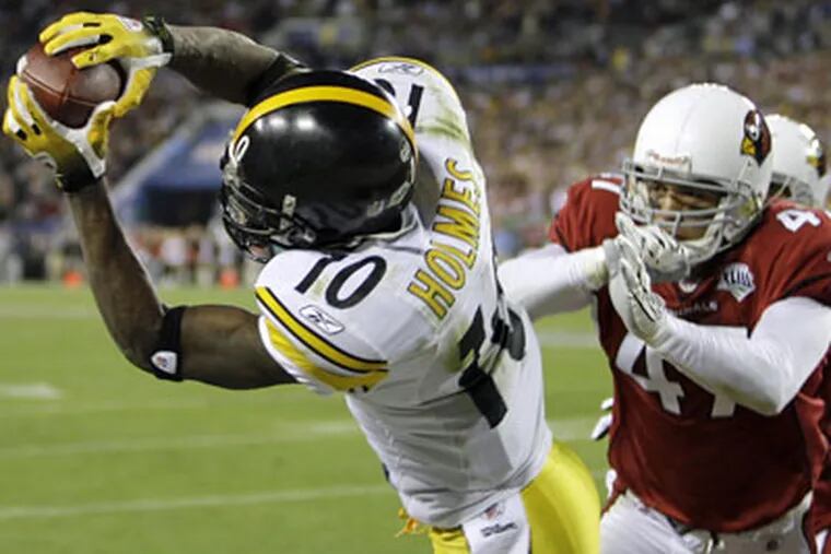 SUPER BOWL XLIII: Holmes' great catch lifts Steelers to sixth