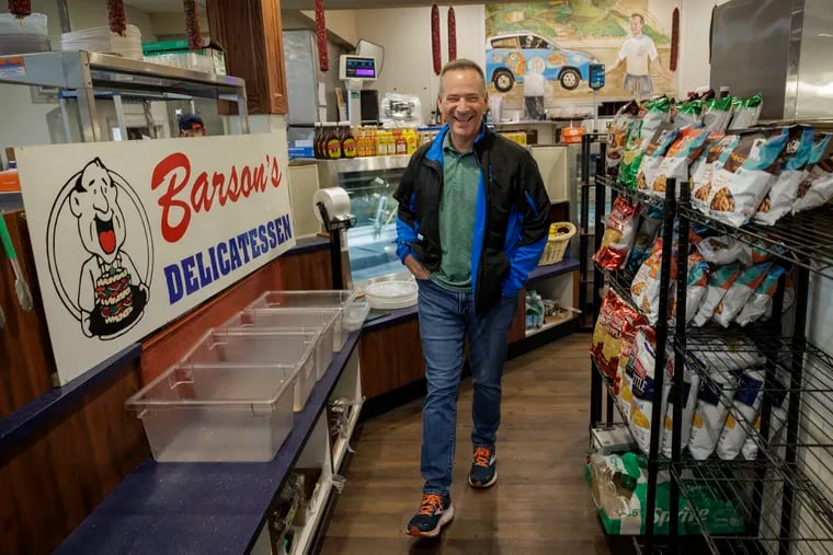 A file photo of Louis Barson, owner of Hymie’s in Merion Station.