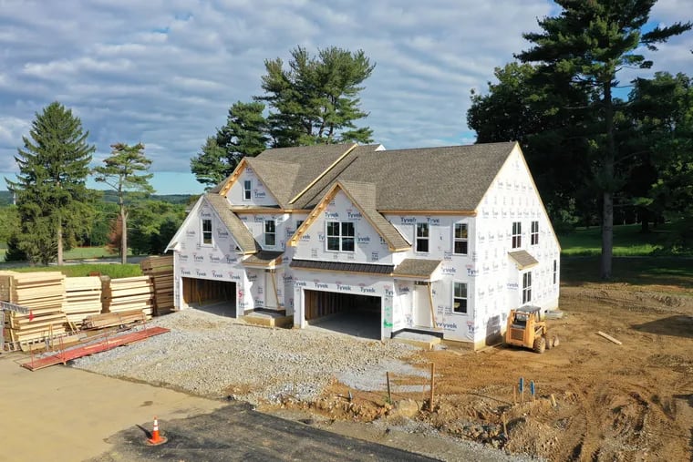 A house under construction by Chester County-based Southdown Homes. In the fall, Redfin predicted that the most houses since 2006 will be built in 2021.