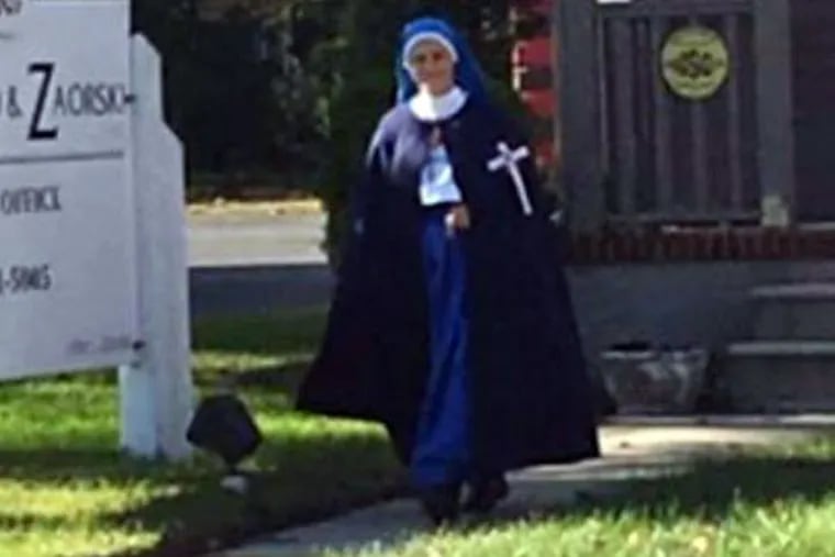 A Facebook posting from police said: “The subject appears to be dressing as a nun.” It turned out she was a nun, selling calendars.