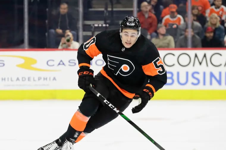 Flyers center German Rubtsov skates against the Toronto Maple Leafs on Nov. 2, 2019.