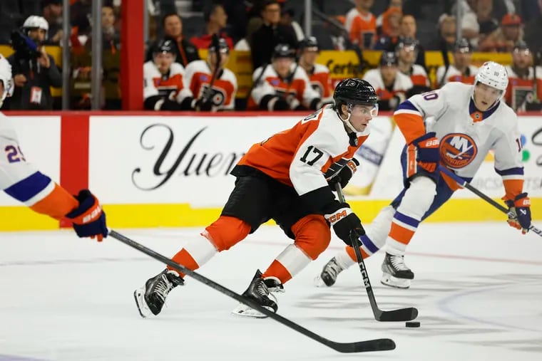 Flyers center Jett Luchanko's cousins are from Kennett Square. He's looking forward to seeing them in the crowd Saturday night for his first regular-season game at the Wells Fargo Center.