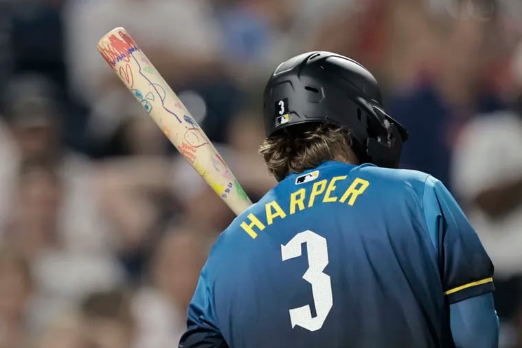 Bryce Harper's bat during the Washington Nationals on Aug. 16.