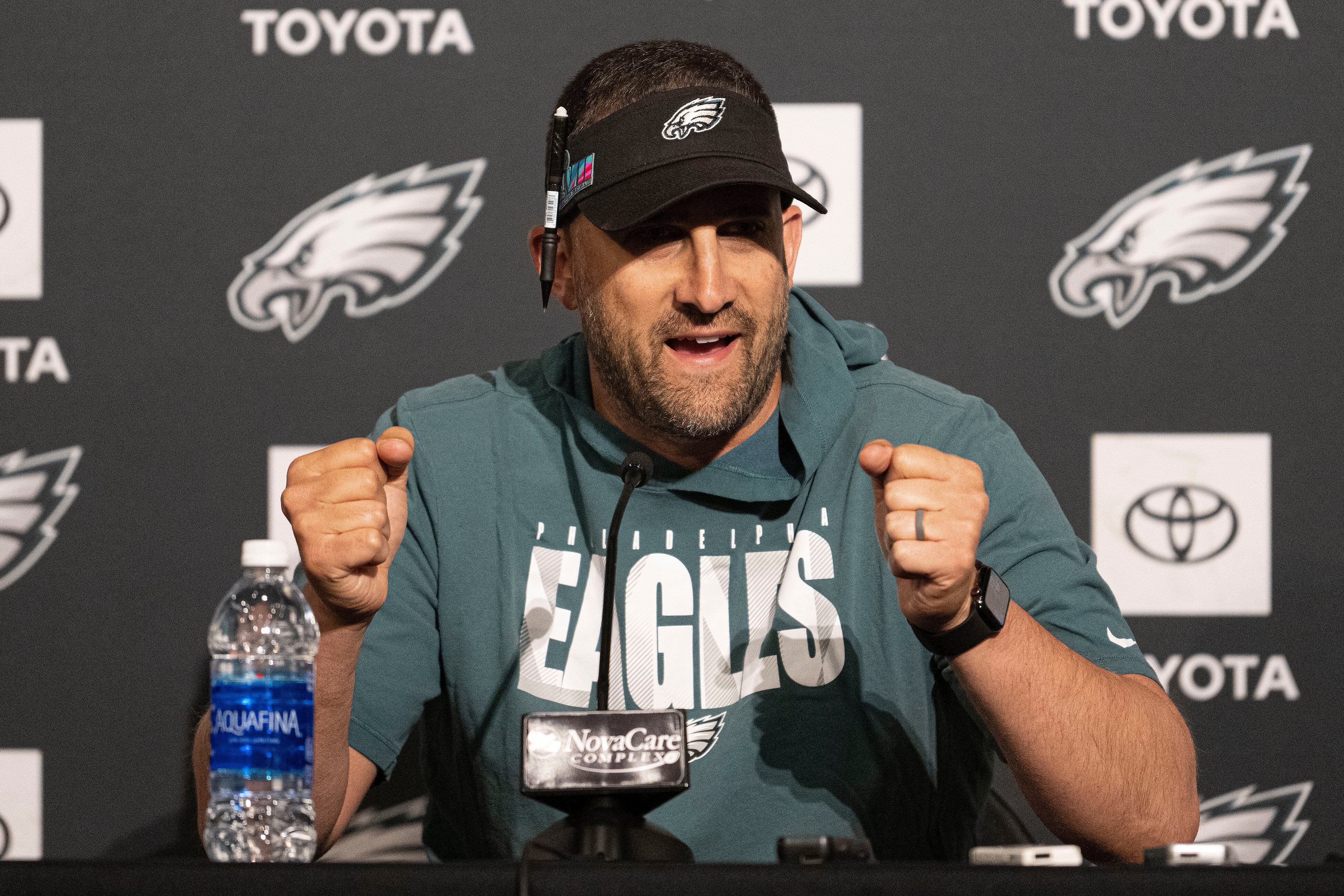 Eagles Nation on X: If the timeline is the same as the Falcons, Bengals,  and other teams who unveiled new helmets/uniforms for last season, the # Eagles will likely unveil their Kelly Green
