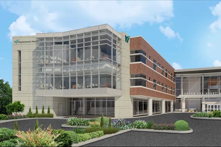 The construction of a $42 million Center for Heart & Vascular Care is part among the capital projects Doylestown Health hoped to pay for with a new $75 million fundraising. 