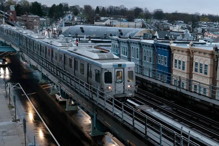 A SEPTA Market-Frankford Line train pulls away from the Frankford Transportation Center. SEPTA’s impending budget crisis would not only impact the system’s more than 700,000 daily riders, but its cascading failure would negatively affect the entire region, writes the Editorial Board.