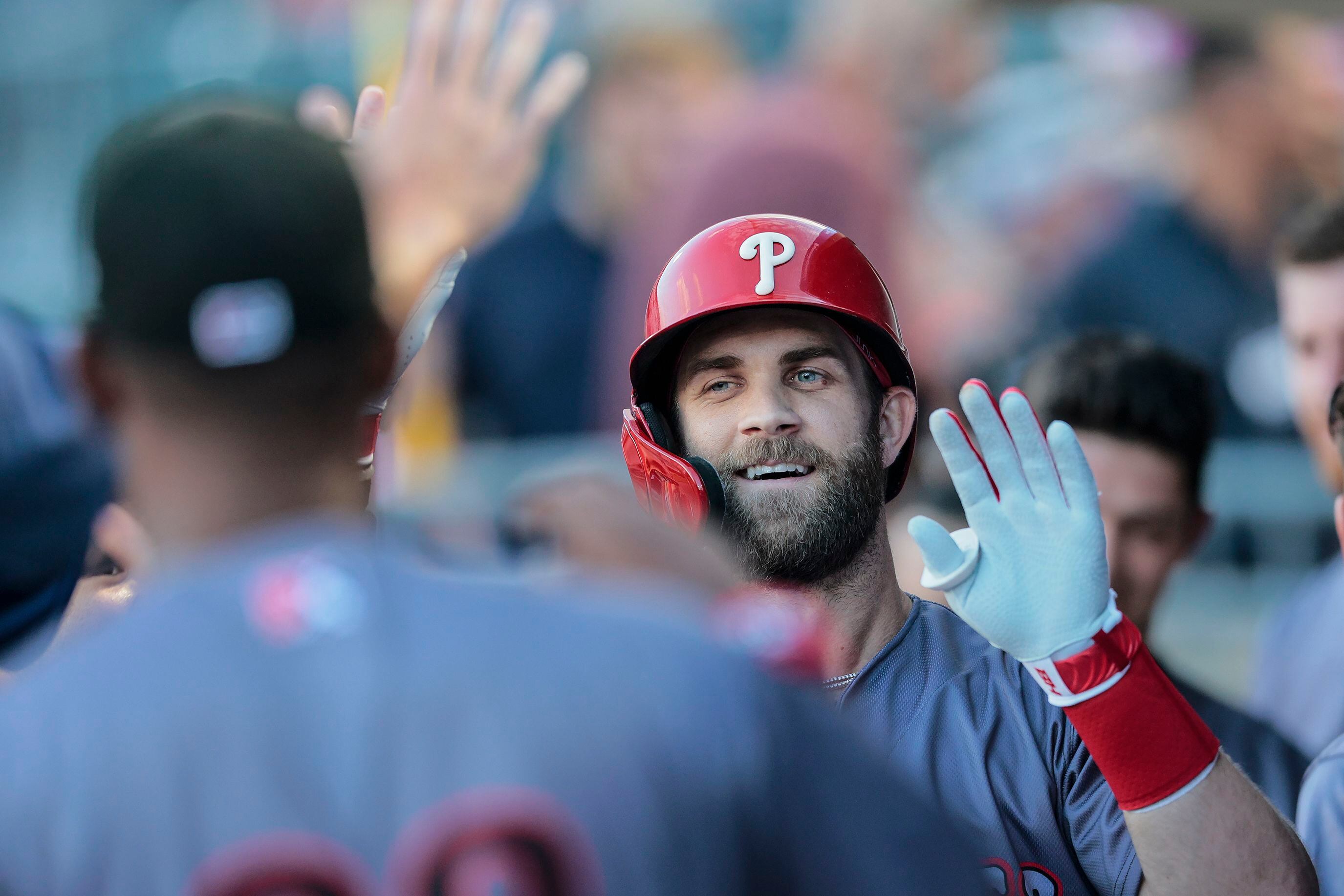 Phillies Bryce Harper begins his rehab assignment with the IronPigs on Aug.  23, 2022. 