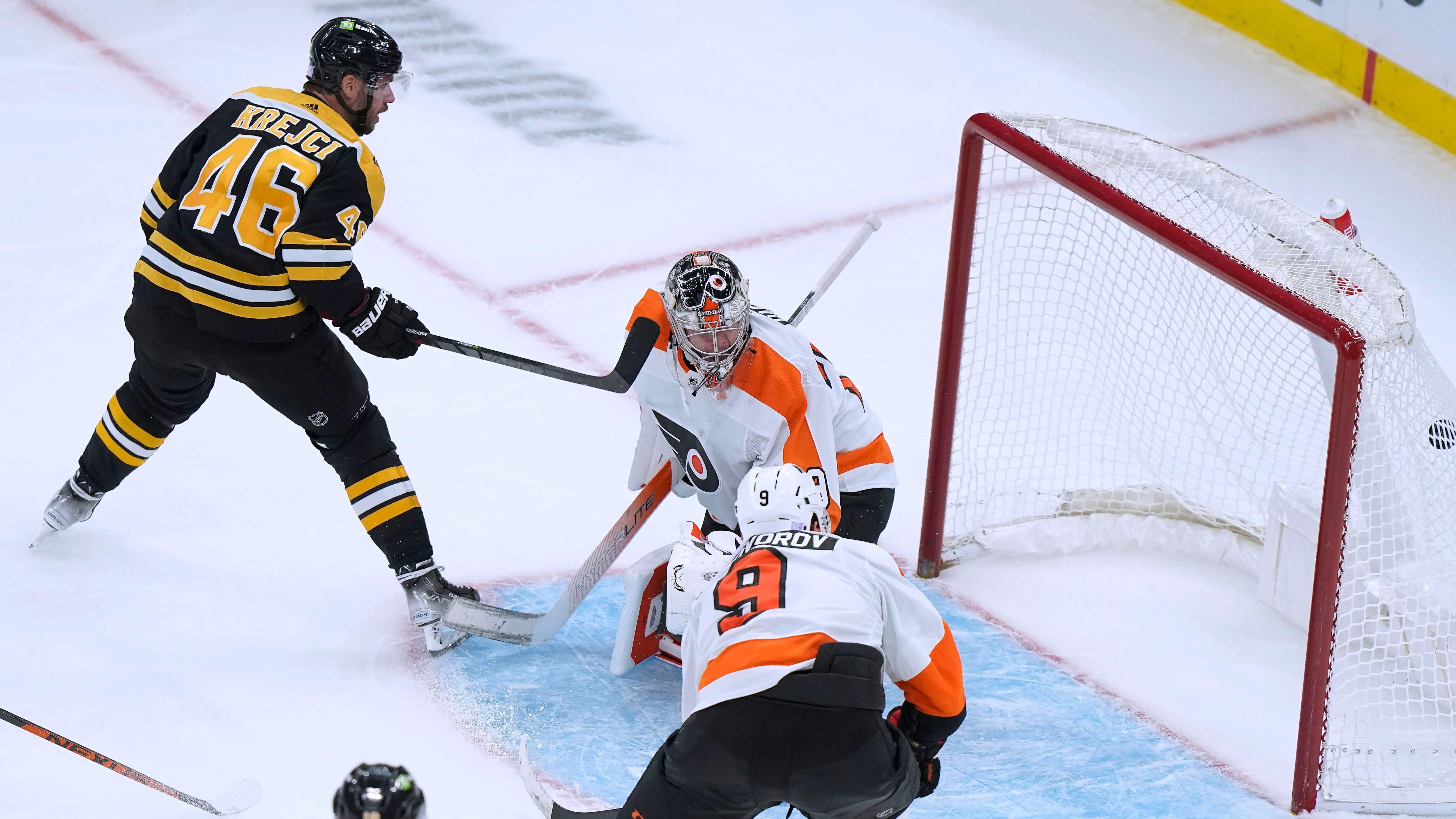 Bruins 7, Flyers 3: Flyers tread water until B's chase Hart at