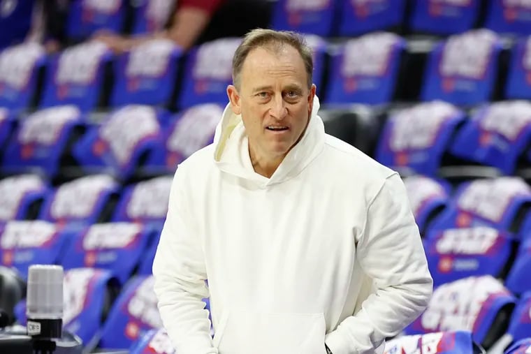 Sixers managing partner Josh Harris before the team played the Boston Celtics in Game 4 of the Eastern Conference semifinals.