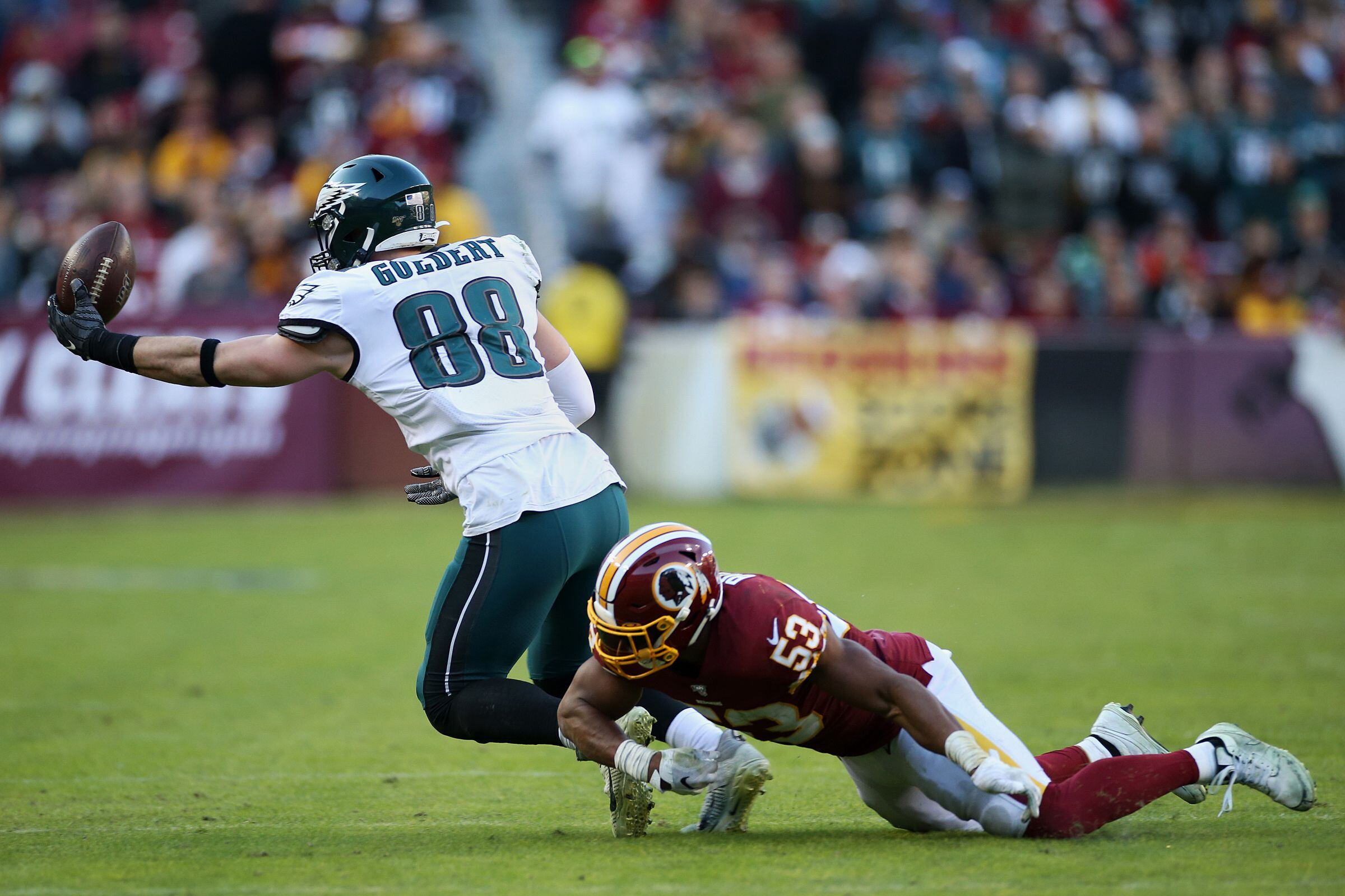 Eagles hold off Redskins 37-34 on a chaotic afternoon in Philly