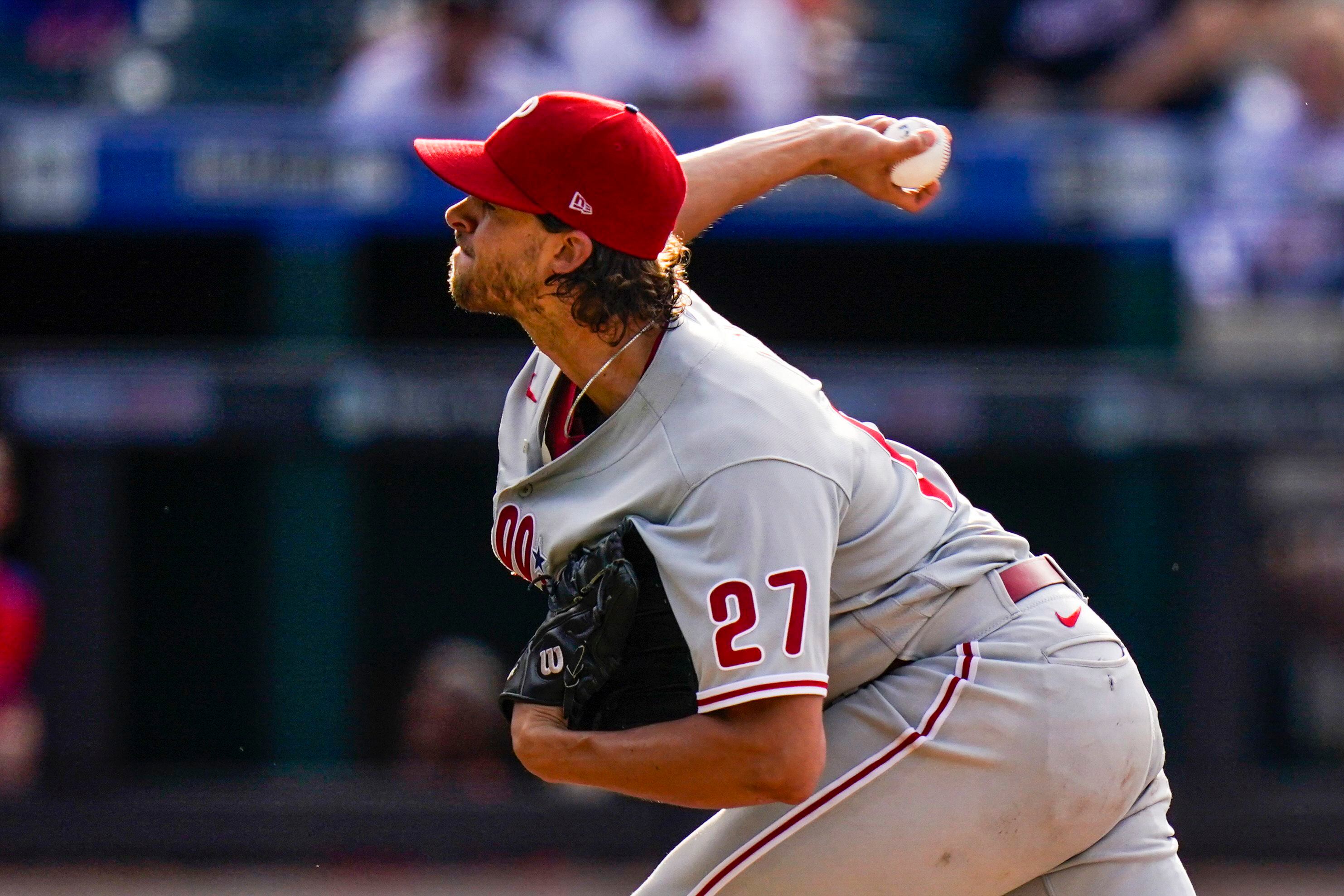 Aaron Nola records seven strikeouts in six innings in the Phillies