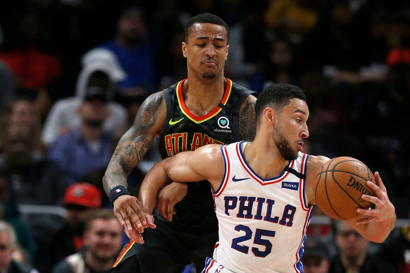 Sluggish Sixers fall on the road to lowly Atlanta Hawks, 127-117