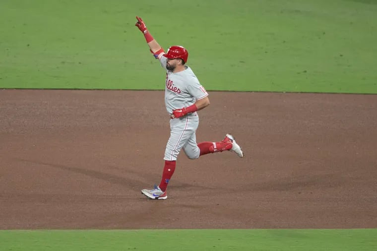 Kyle Schwarber hammers monster 488-foot home run to help Philadelphia  Phillies take Game 1 against the San Diego Padres, Pro Sports