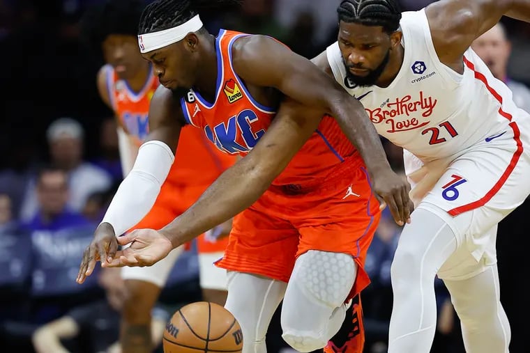 Embiid's 25 points, 19 boards lift 76ers past Thunder 100-87