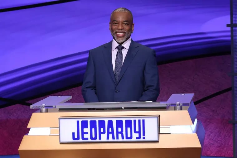 "Jeopardy!" guest host LeVar Burton on the set of the game show. (Carol Kaelson/Jeopardy Productions, Inc. via AP)