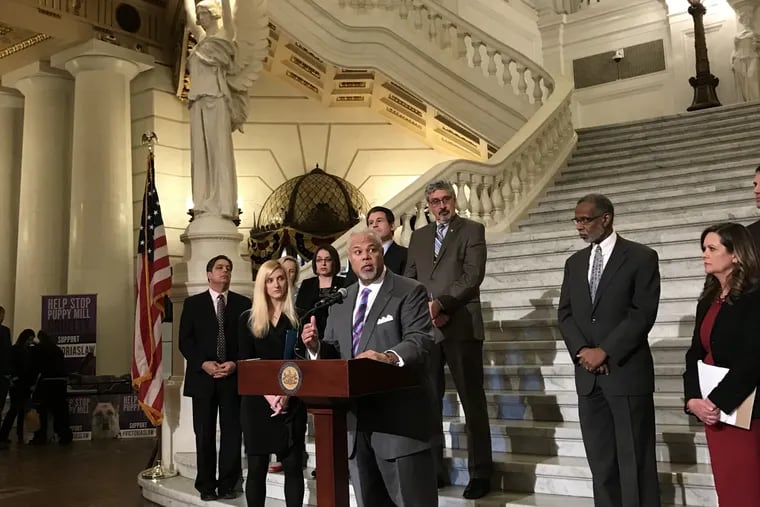 Philadelphia State Sen. Anthony Williams and others at a Capitol news conference Jan. 28 urging probation reforms, just one of multiple bipartisan reform efforts now being pushed in Harrisburg.