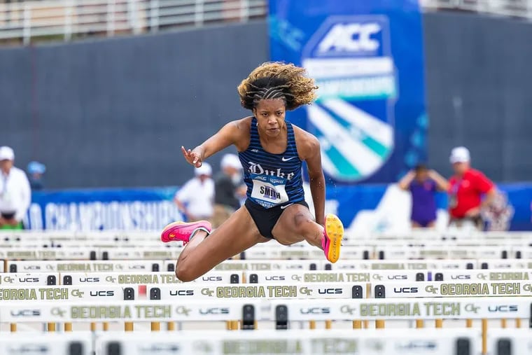 Duke track star Brianna Smith, a Cheltenham grad, will compete in the high jump and heptathlon at the NCAA women's outdoor track and field championships at Hayward Field in Eugene, Ore.