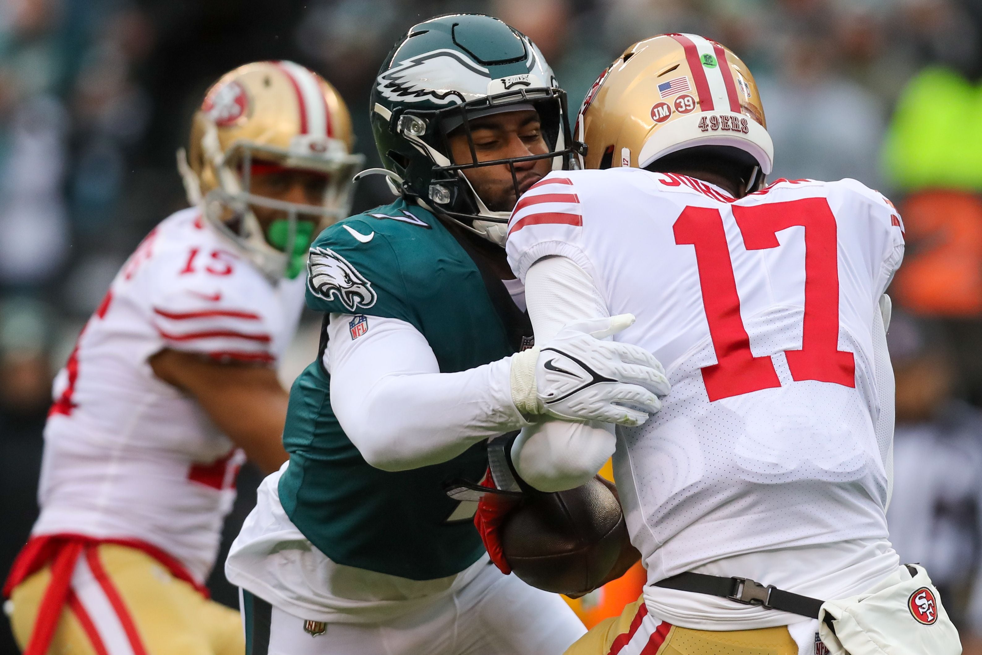 Eagles' Haason Reddick overcomes snubs and knocks out Brock Purdy and the  49ers in the NFC championship