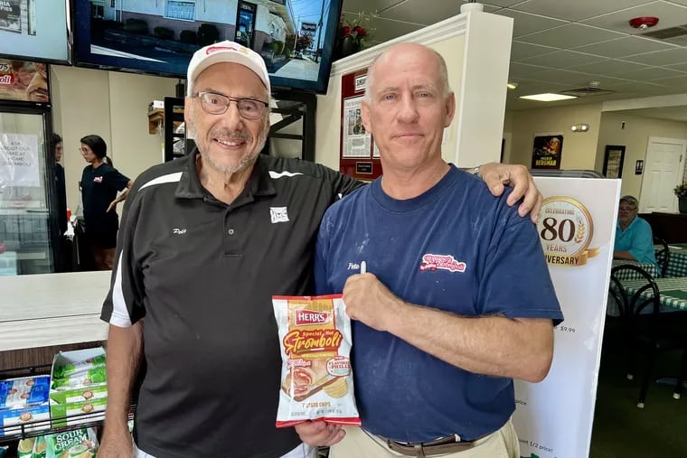 Father and son Peter Romano Sr. and Jr. at Romano's Stromboli, 246 Wanamaker Ave., Essington, on June 16, 2024.