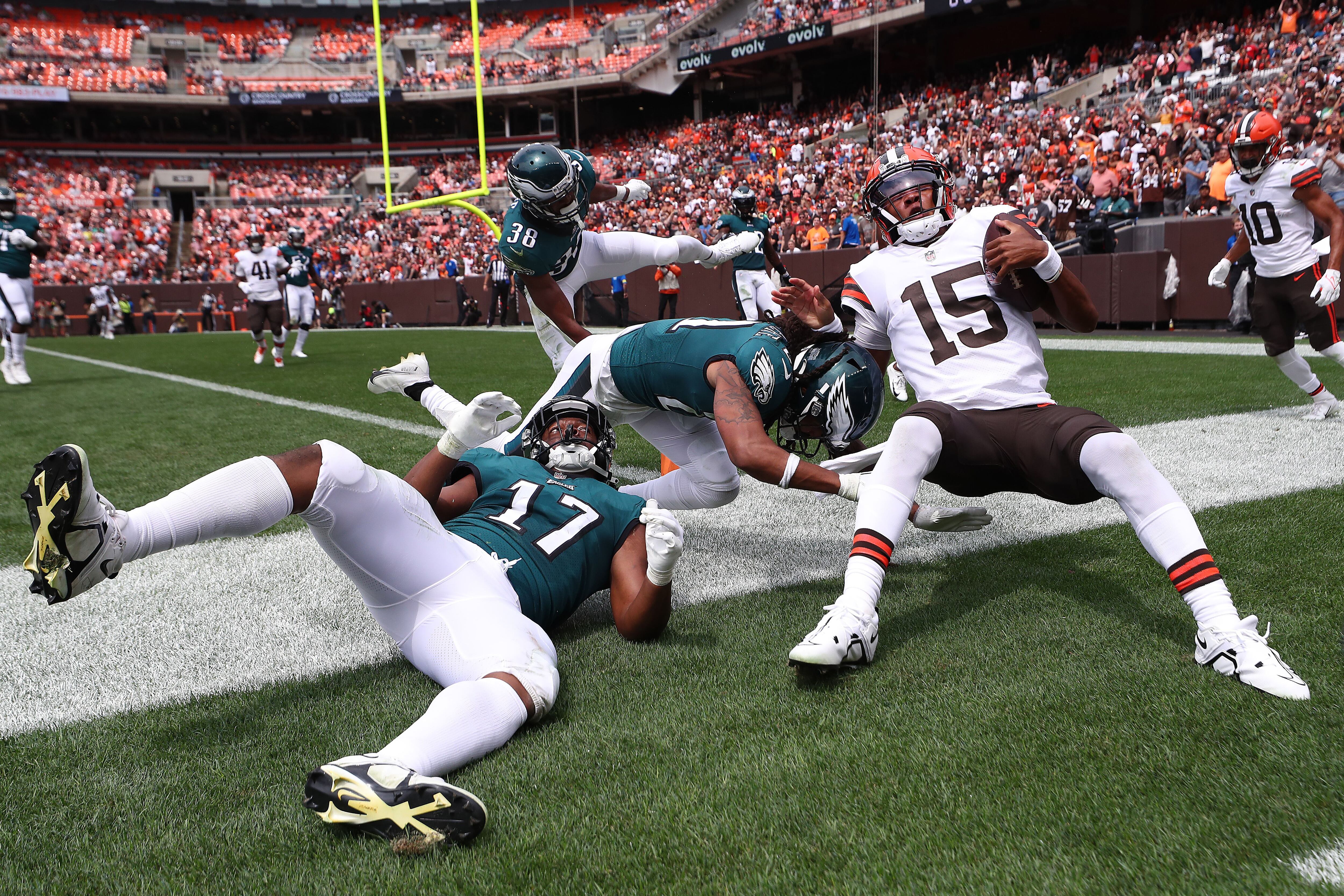 Philadelphia Eagles cornerback Josh Jobe (28) in action against the  Cleveland Browns during an NFL pre-season football game, Thursday, Aug. 17,  2023, in Philadelphia. (AP Photo/Rich Schultz Stock Photo - Alamy