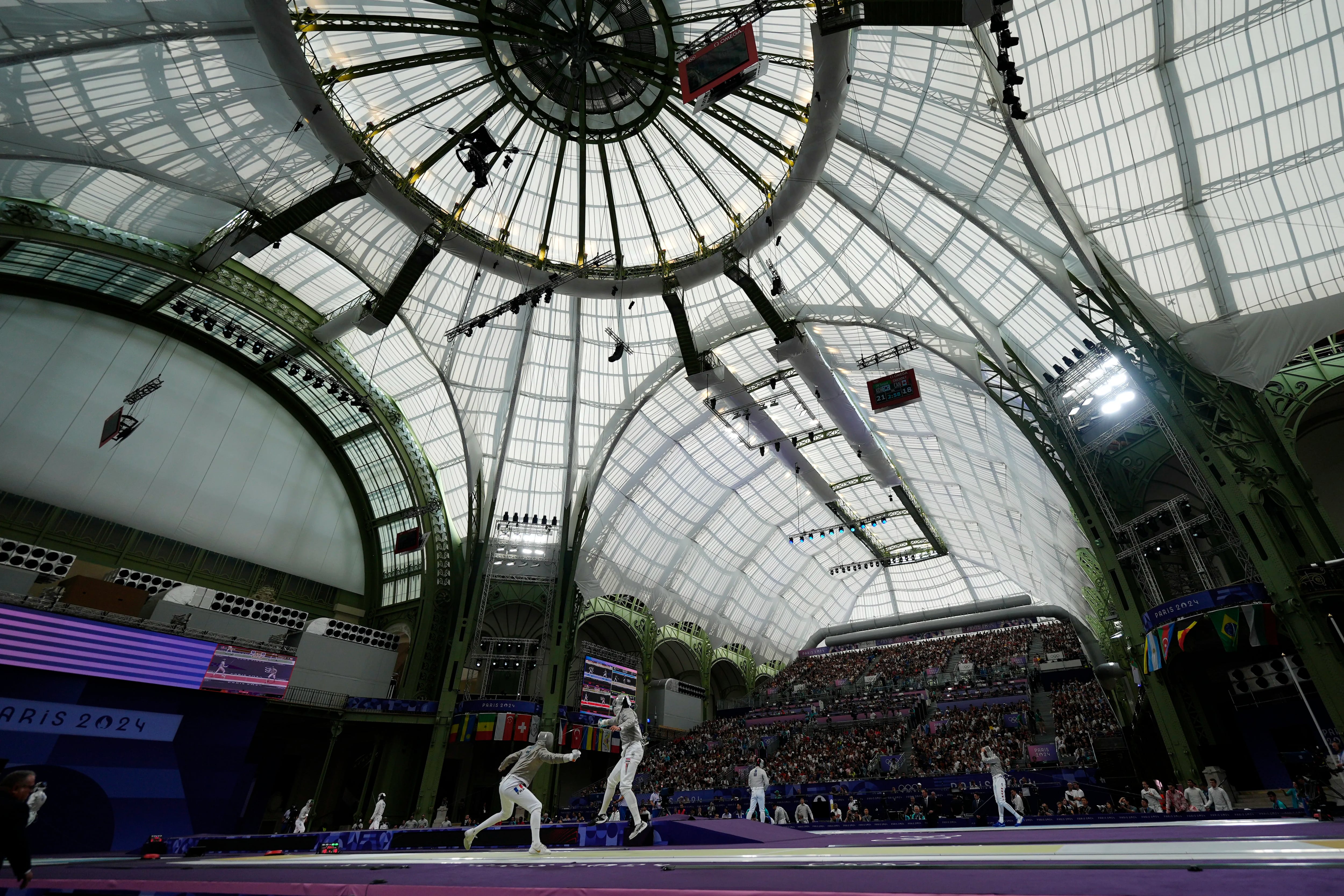 The Grand Palais fencing venue has been one of the most eye-catching sights at the Olympics.