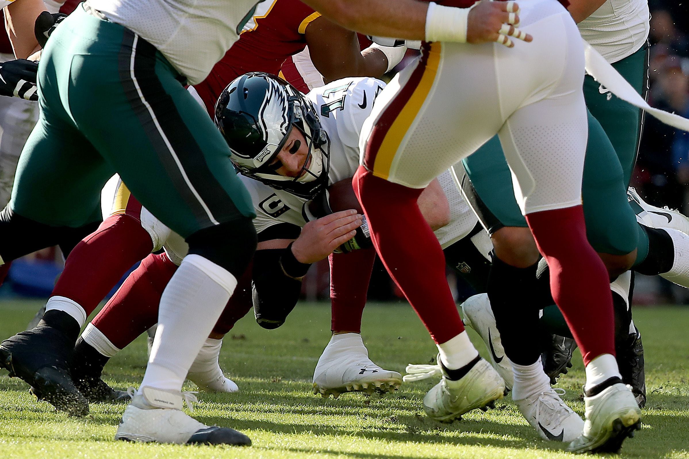 Philadelphia Eagles linebacker Akeem Jordan (56). The Washington Redskins  defeated the Philadelphia Eagles 10-3 in an NFL football game held at Fedex  Field in Landover, Maryland on Sunday, December 21, 2008 Stock Photo - Alamy