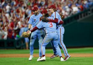 Bryce Harper gives Bohm cleats, 08/13/2020