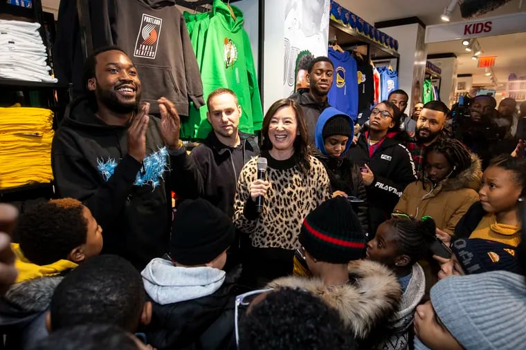 REFORM Alliance cofounders Meek Mill, Michael Rubin, and Clara Wu Tsai, along with Brooklyn Nets player Caris LeVert and DJ Khaled, hosted a special VIP experience for several dozen children who have a parent in prison for technical probation violations, have a parent who has been incarcerated for technical probation violations, or had their probation extended due to a technical probation violation on Dec. 21, 2019, at the NBA Store in New York.