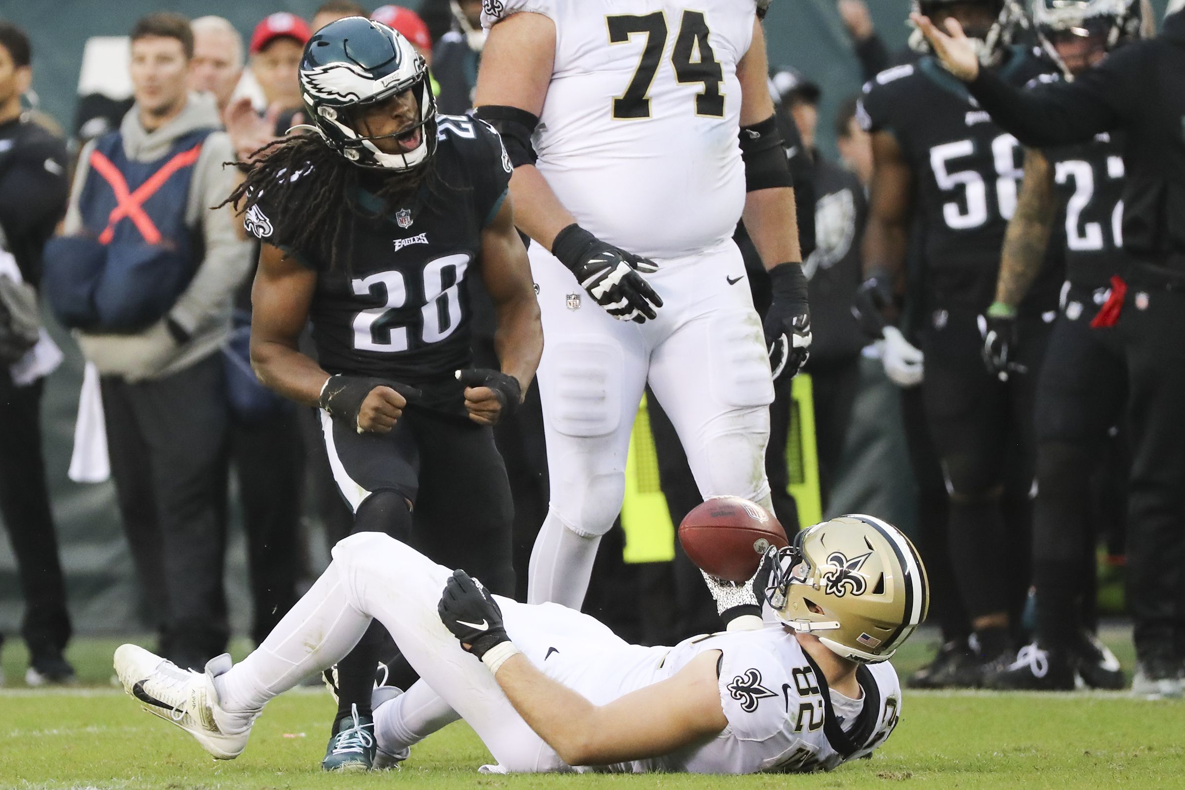 Philadelphia Eagles free safety Anthony Harris in action during an NFL  football game against the Tampa Bay Buccaneers on Thursday, Oct. 14, 2021,  in Philadelphia. (AP Photo/Matt Rourke Stock Photo - Alamy