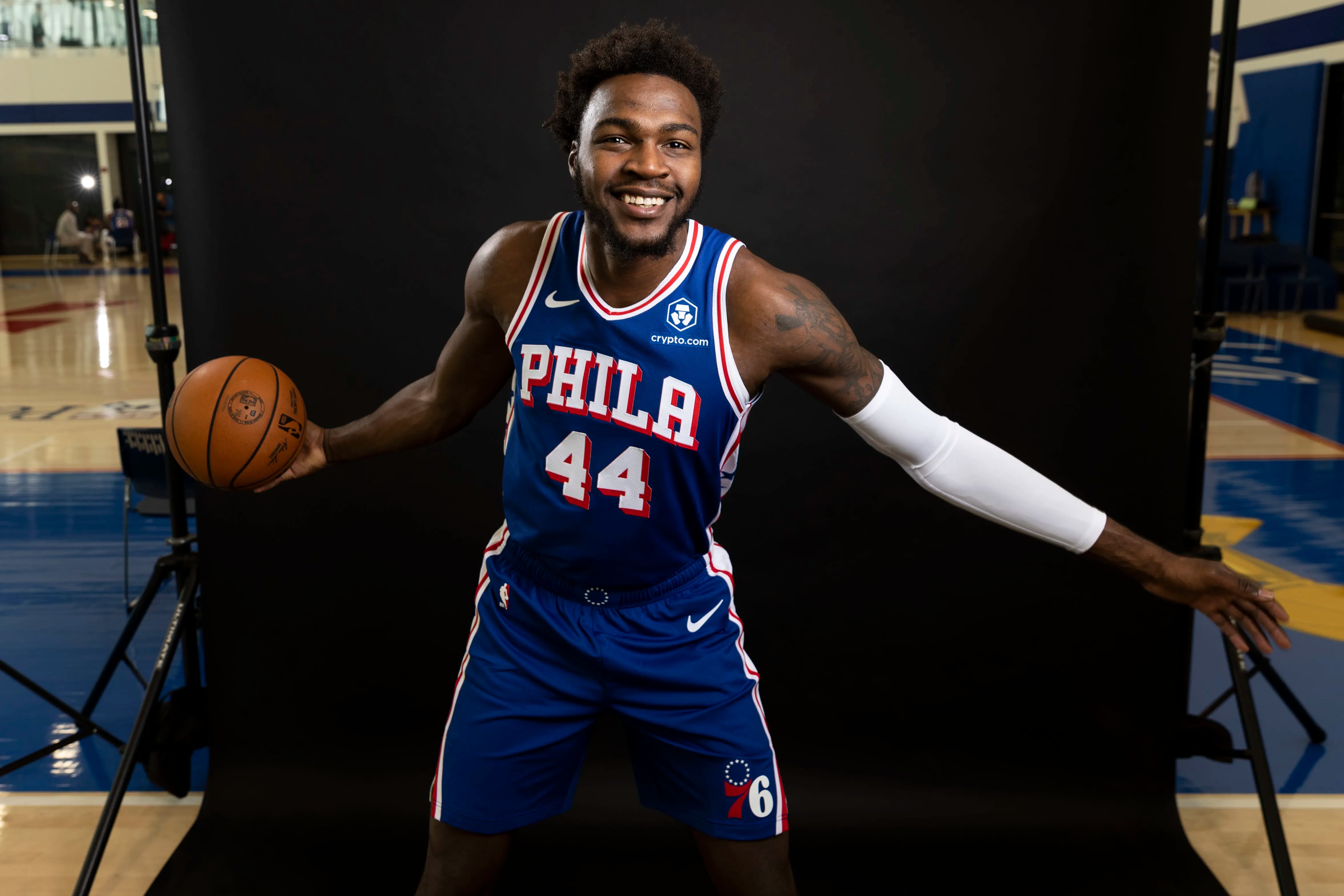 Paul Reed of the Philadelphia 76ers prepares to shoot a free throw News  Photo - Getty Images