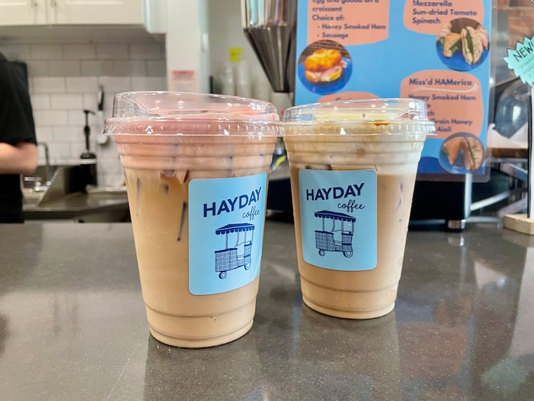 Order lattes with cold foam on top at Hayday Coffee.