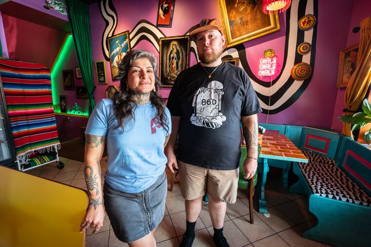 Jennifer Zavala, chef-owner of Juana Tamale, and Matt Reed, kitchen manager chef, shown here at Juana Tamale, on East Passyunk Ave., Friday, August 18, 2023.