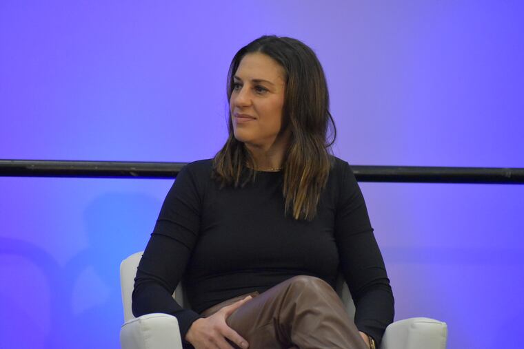 Fox Sports soccer television analyst Carli Lloyd, seen here in Philadelphia in January. 