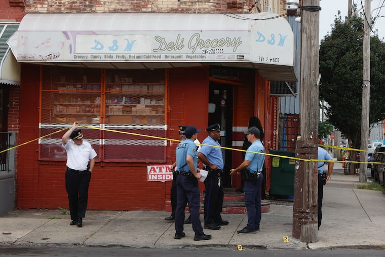 Philadelphia police investigate the scene of a shooting in the Point Breeze section on Sept. 7, 2023.