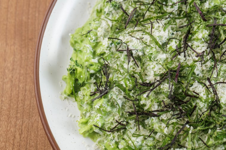 Broccoli with spring onion, basil and aged tofu at Pietramala on Wednesday, Nov. 27, 2024 in Philadelphia. Pietramala is located at 614 North 2nd Street.