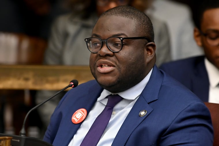 City Councilmember Anthony Phillips speaks during a City Council session in December 2023.