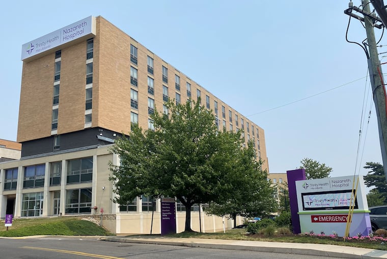 Nazareth Hospital in Northeast Philadelphia had the highest percentage of charity care as a percentage of expenses among hospitals in the Philadelphia region.