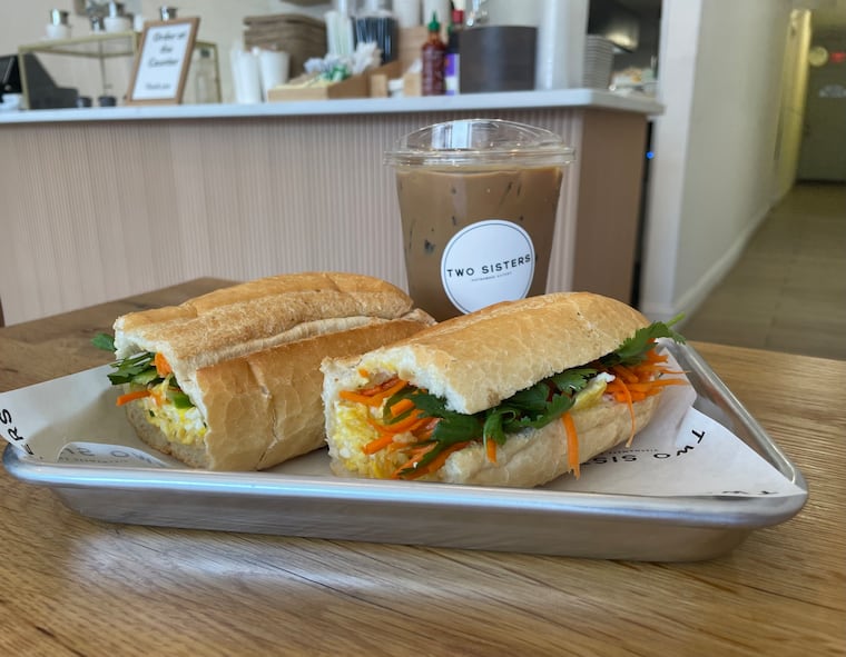 Pair the iced Vietnamese coffee with a breakfast banh mi sandwich.